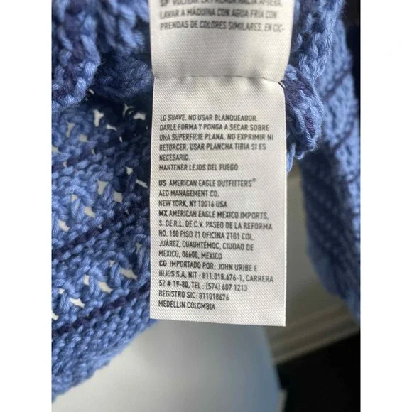 American Eagle women's ballet neck open Knit Oversized Sweater size small Chunky